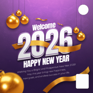 New Year PSD Template | Editable Photoshop Design Download